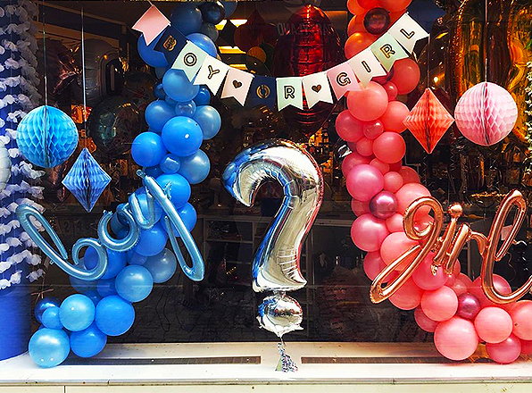 Dolce Fiesta PALLONCINI NERI GENDER REVEAL STAMPATI BIMBO O BIMBA? PZ.100